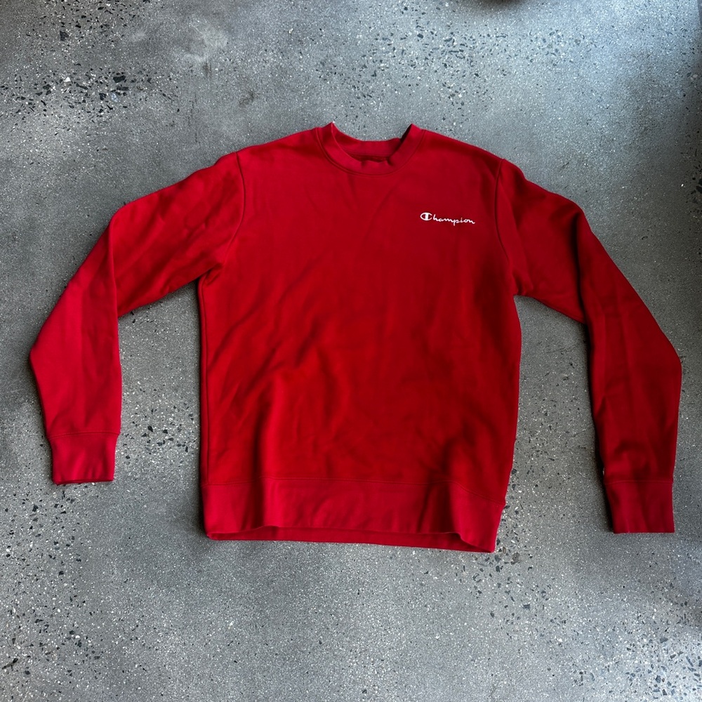 Champion Red Crewneck Sweatshirt